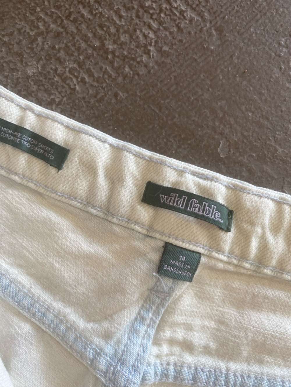 wild fable Light Blue High-Rise Button-Fly Denim Cutoff Shorts - Picture 2 of 3